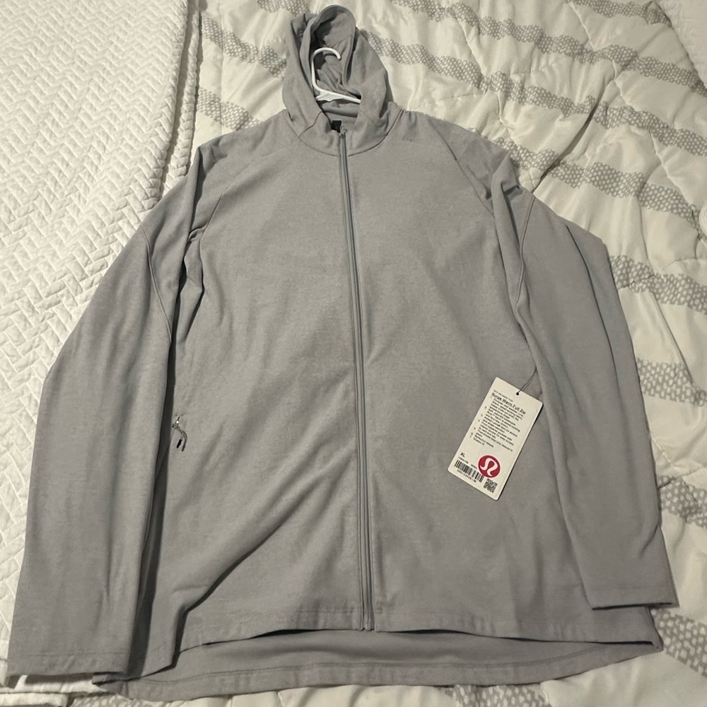 lululemon athletica Gray Surge Warm Full Zip Lightweight Hooded